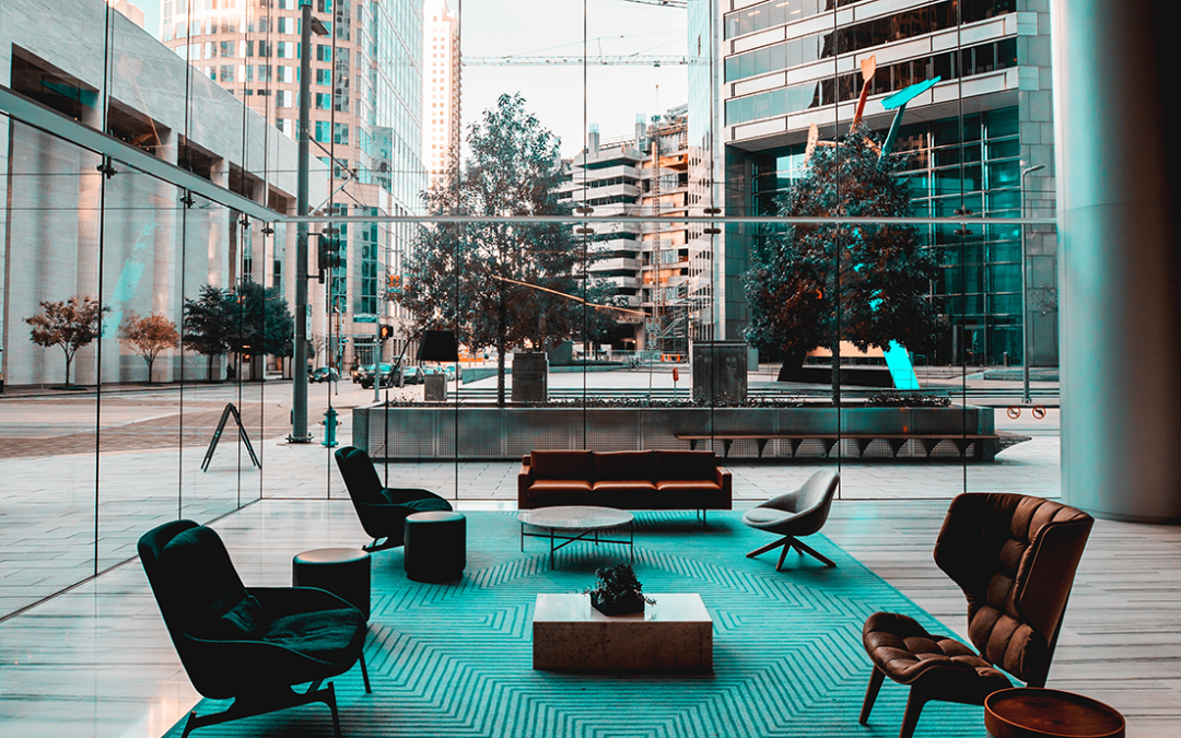 How can the strategic use of fragrance help commercial office buildings lease their vacant spaces?